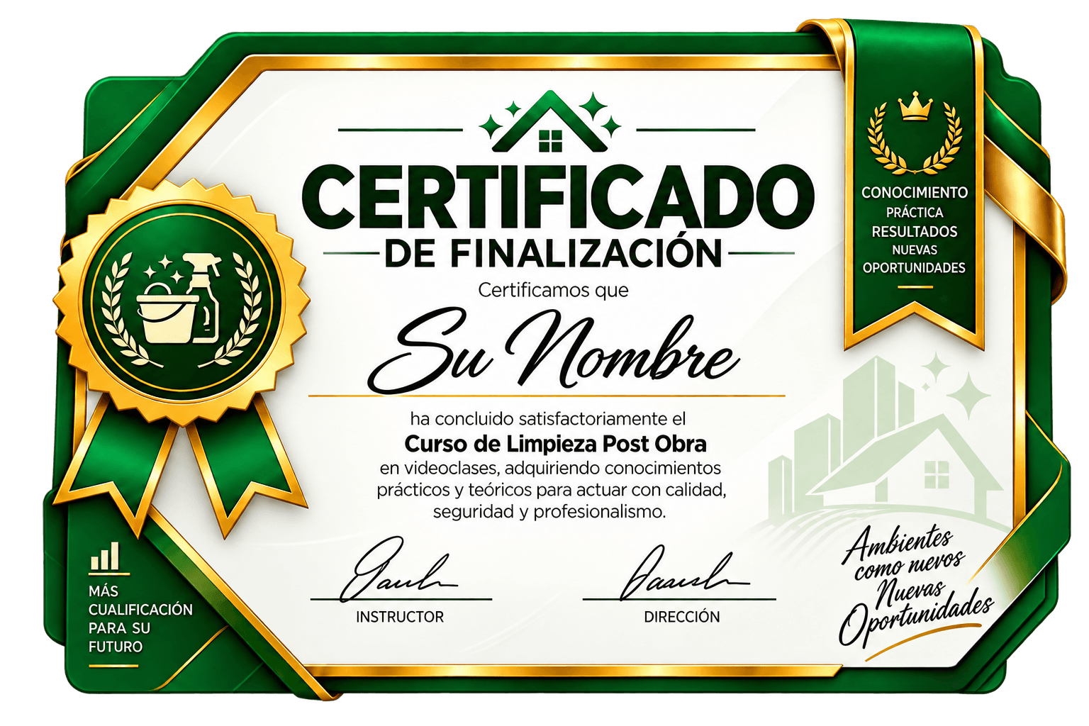 Certificado de finalización del curso