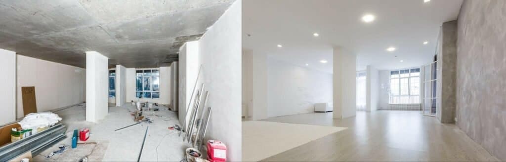 Transformación de un inmueble antes y después de la limpieza